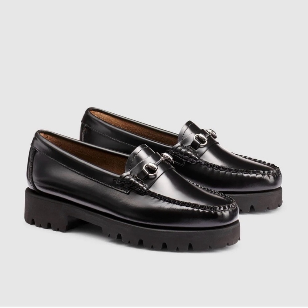 G.H. Bass Lianna Bit Super Lug Weejuns Loafer Black 10 NEW